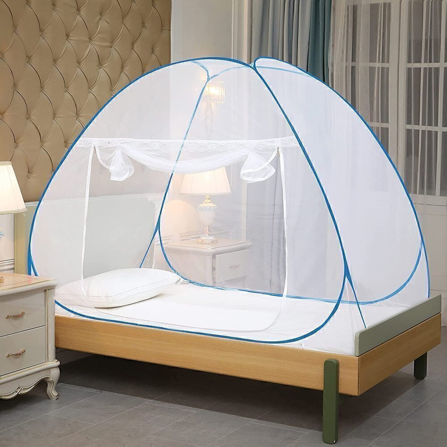 Image of MARATHON Polyester Foldable Single bed Polyester Washable Adults Mosquito Net