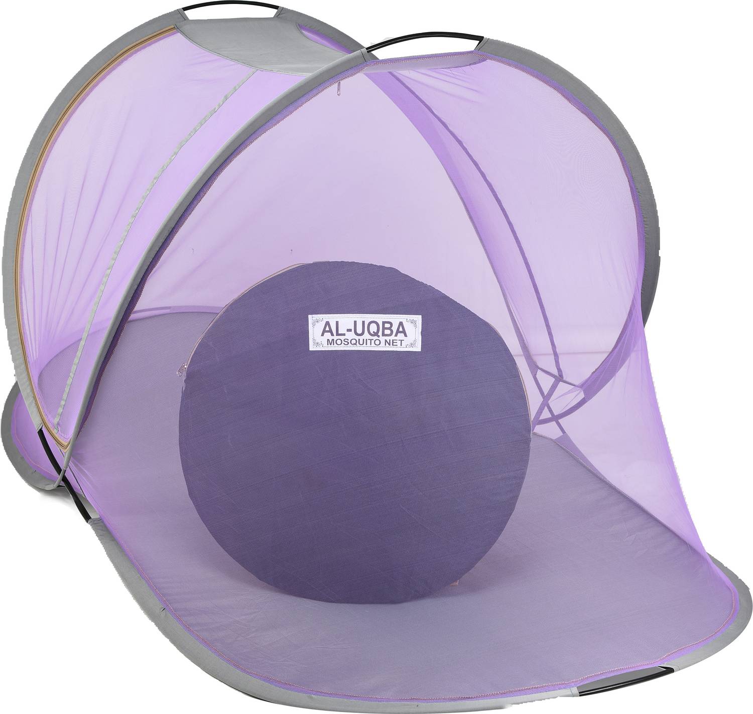 AL-UQBA Folding Single Bed Mosquito Net Of One Side Gate Polyester Washable Adults Mosquito Net