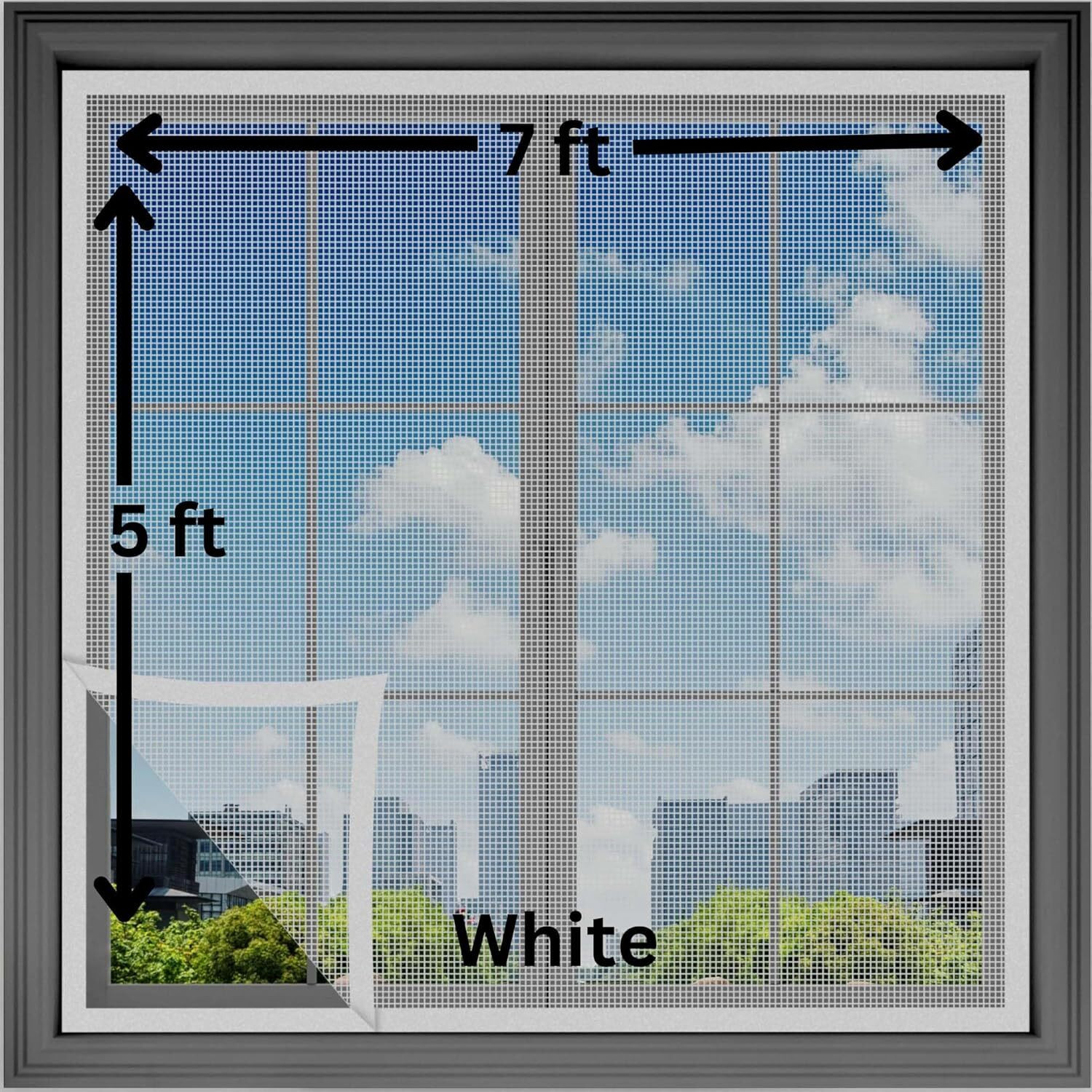 Image of Atlara Pre-Stitched Mesh with self Adhesive Window Door DIY Ready to use net Fibre Washable Adults Mosquito Net
