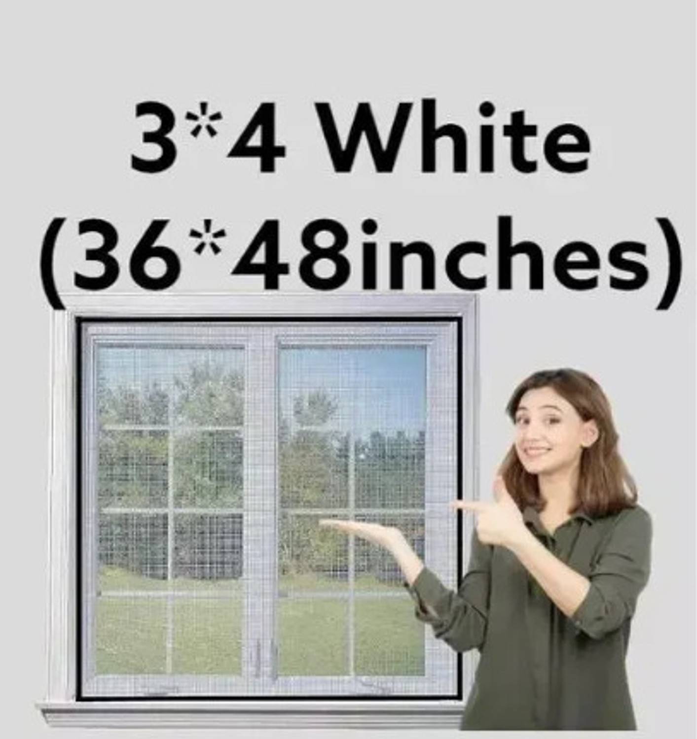 BLEMY 3X4 WINDOW NET-212S HDPE - High Density Poly Ethylene Washable Adults Mosquito Net
