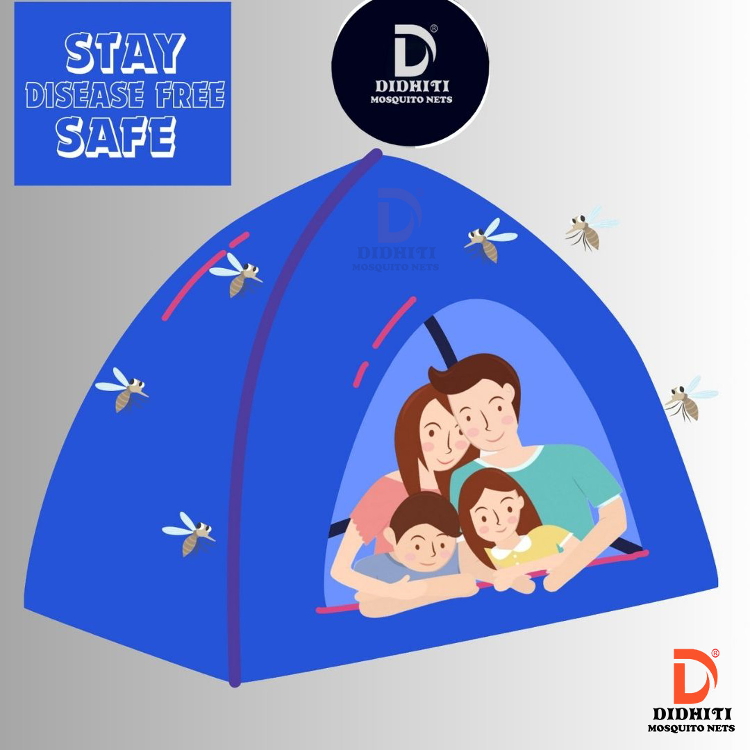 Image of didhiti machhardani new design machardani double bed wala mosquito net 7x7 feet double Polyester Washable Adults Mosquito Net