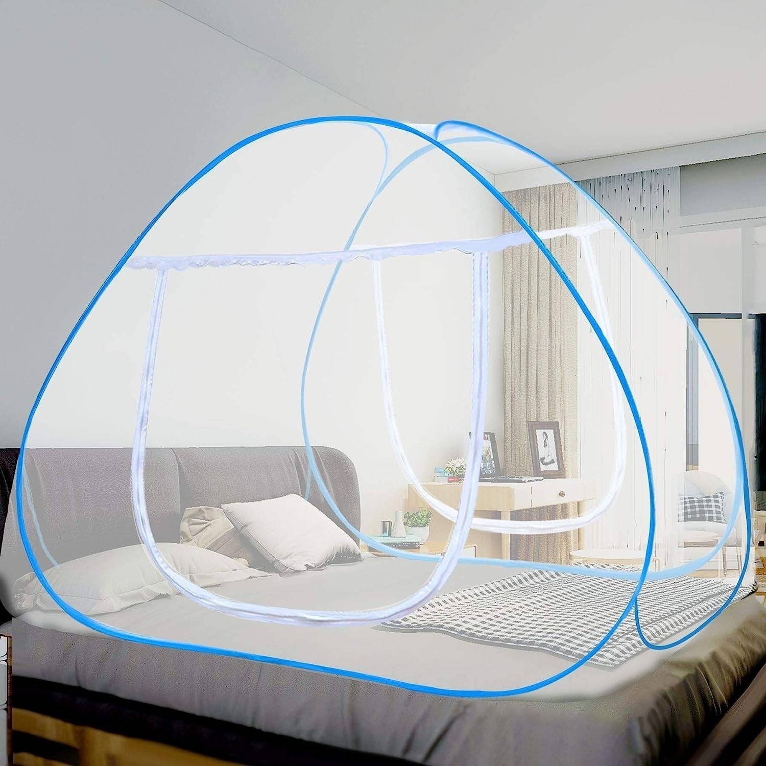 Adbra HDPE - High Density Poly Ethylene Adults Washable Double Bed Mosquito net. BL132 HDPE - High Density Poly Ethylene Washable Adults Mosquito Net