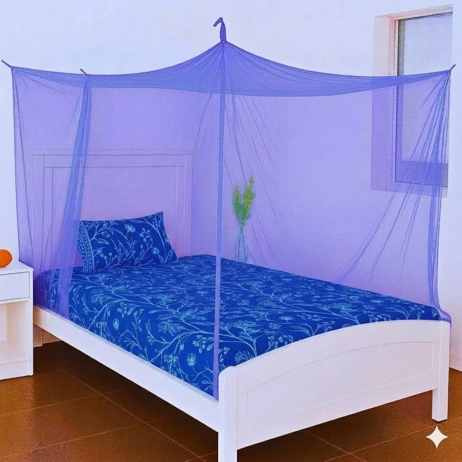 Image of shakshi 7x4 FEET SINGLE BED Polyester Washable Adults Mosquito Net