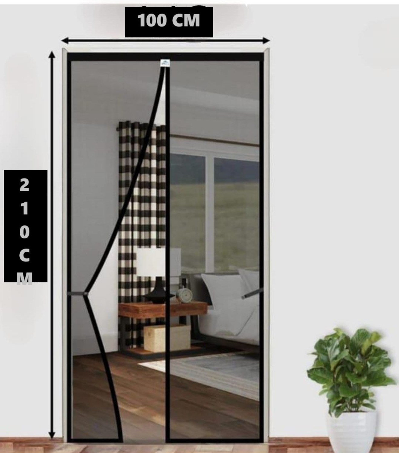 Image of LeoMates Sliding mosquito net for door:: mosquito magnetic screen door net curtain Polyester Washable Adults Mosquito Net