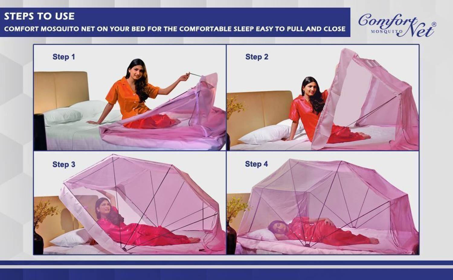 Comfort Mosquito Net 3x6.5 Polyester Washable - Image 2