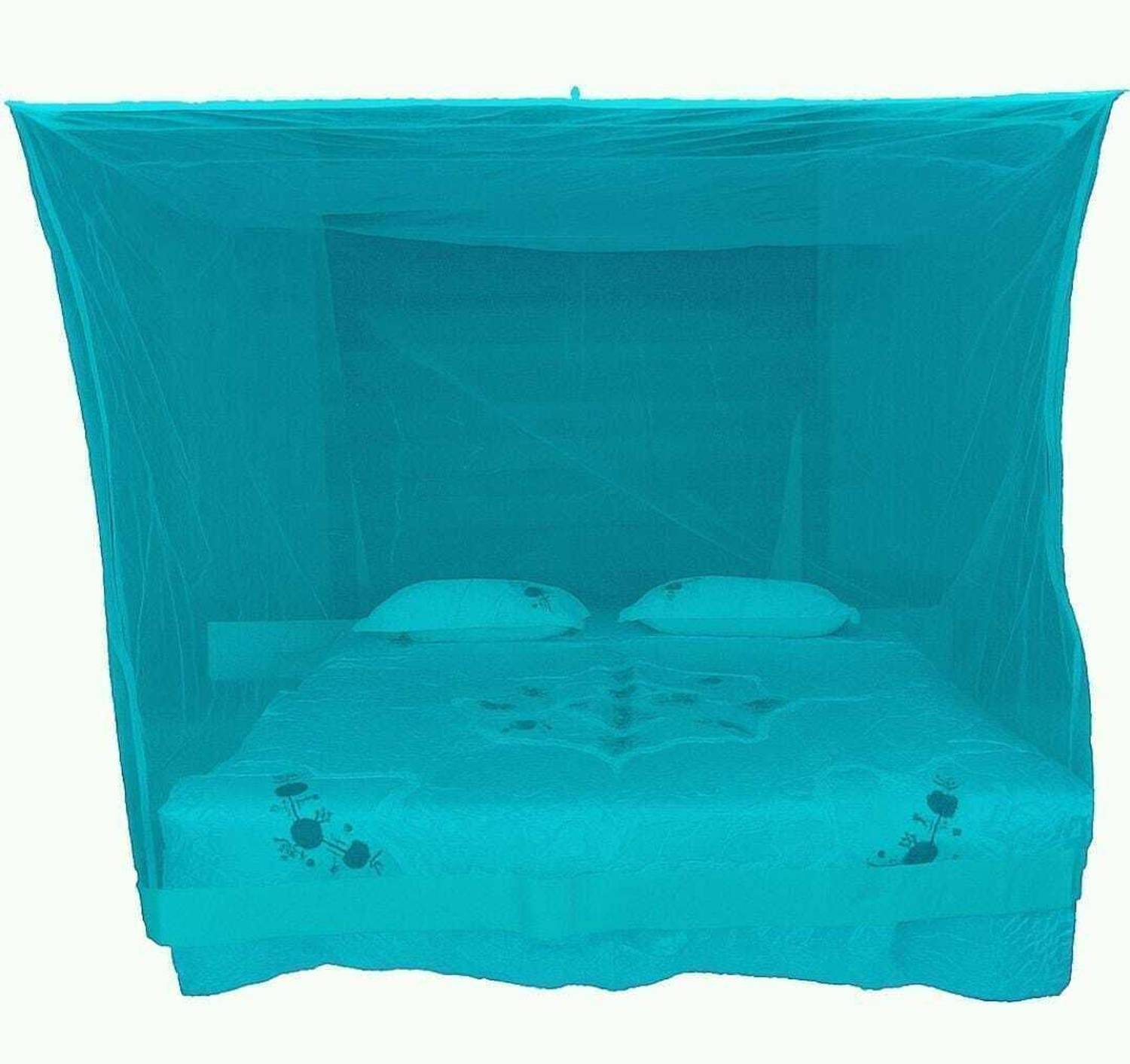 AARTI BOTTELE color Foldable Mosquito Net for Double Bed Durable,Washable (6X7) Nylon Washable Adults Mosquito Net