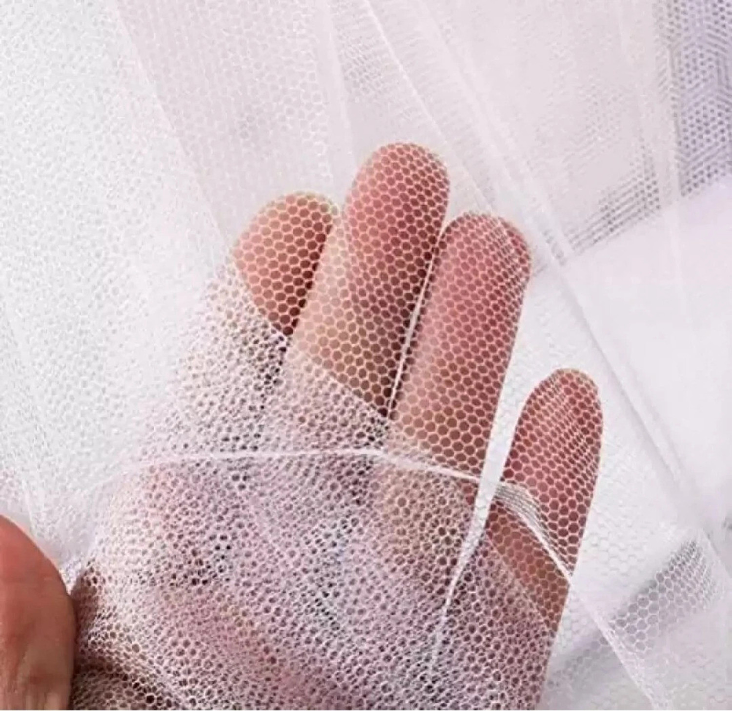 Image of BELSODINE Foldable with Flexible fit for Double & King size Bed Polyester Washable Adults Mosquito Net