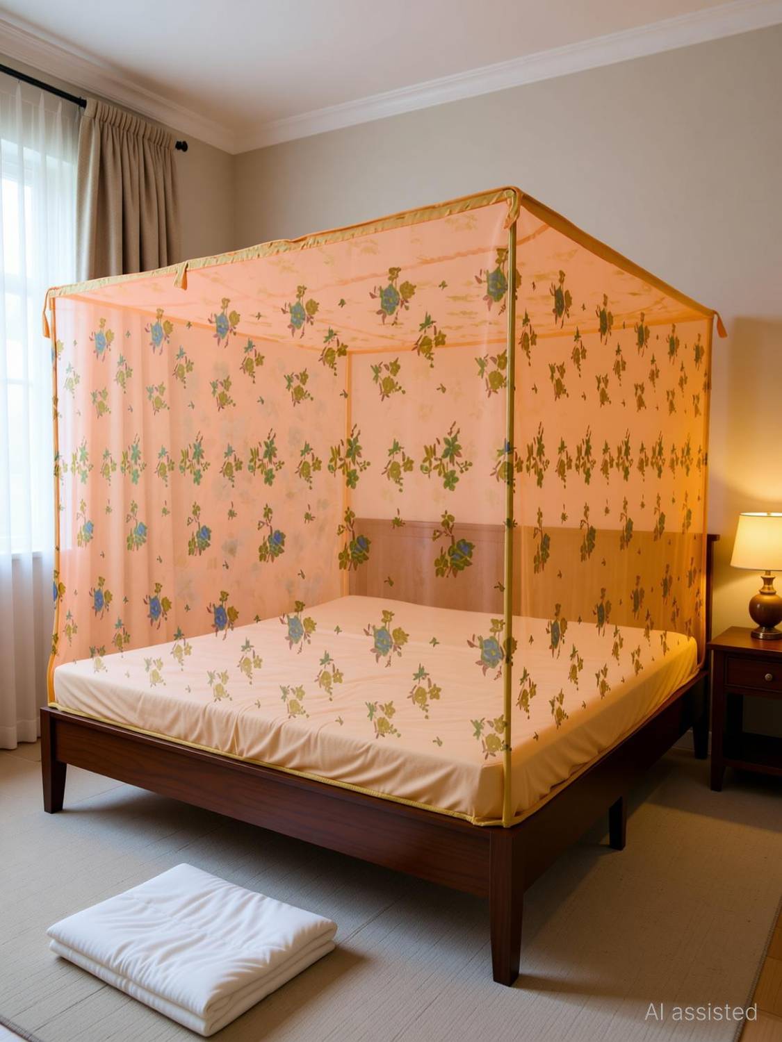 ASP Daisy Net 6x7 ft without stand hanging Cotton Washable Adults Mosquito Net
