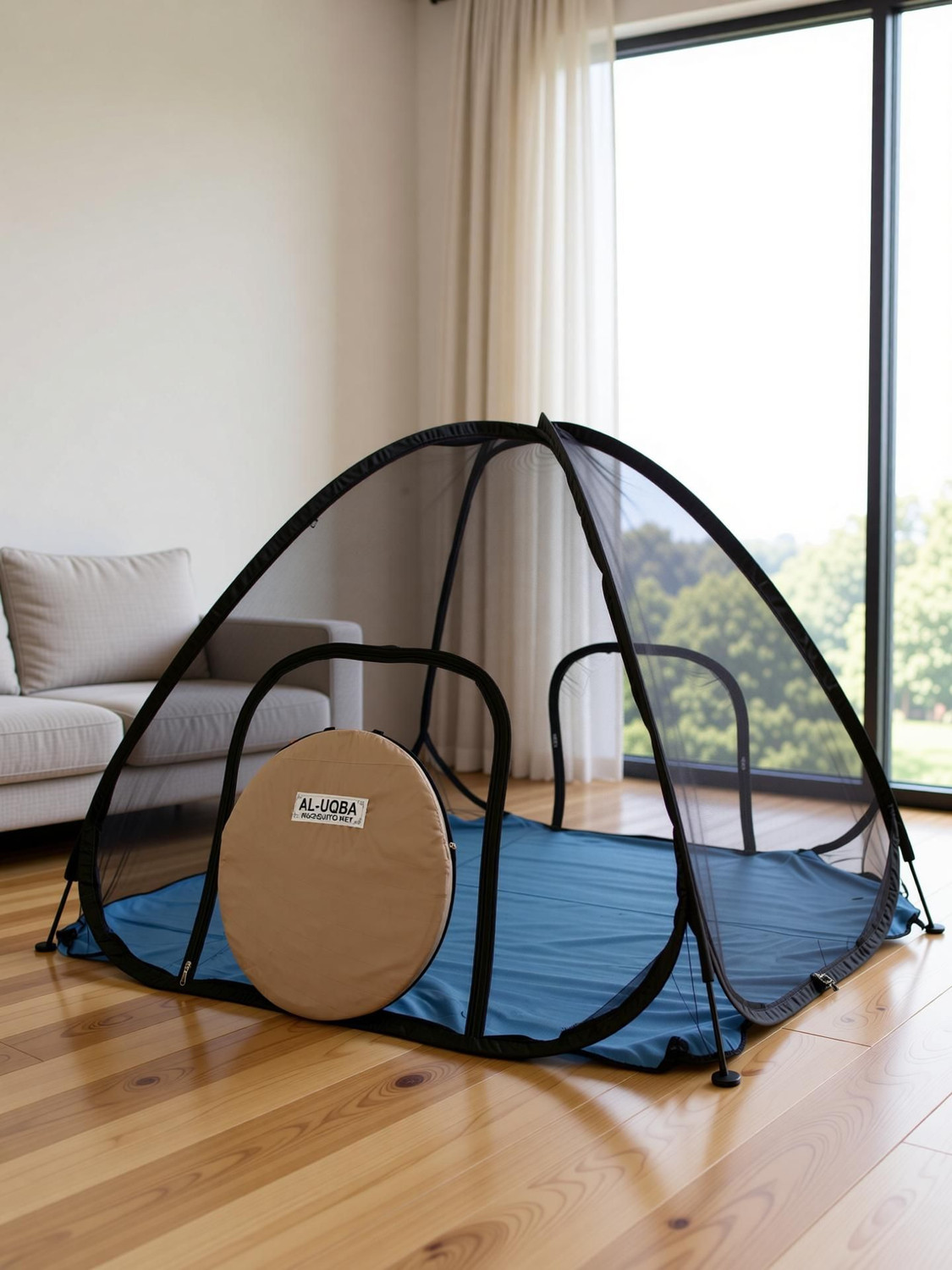 Image of AL-UQBA Heavy Quality Of It's Cotton Clothes With 190x210x120 Polyester Double Bed Polyester Washable Adults Mosquito Net