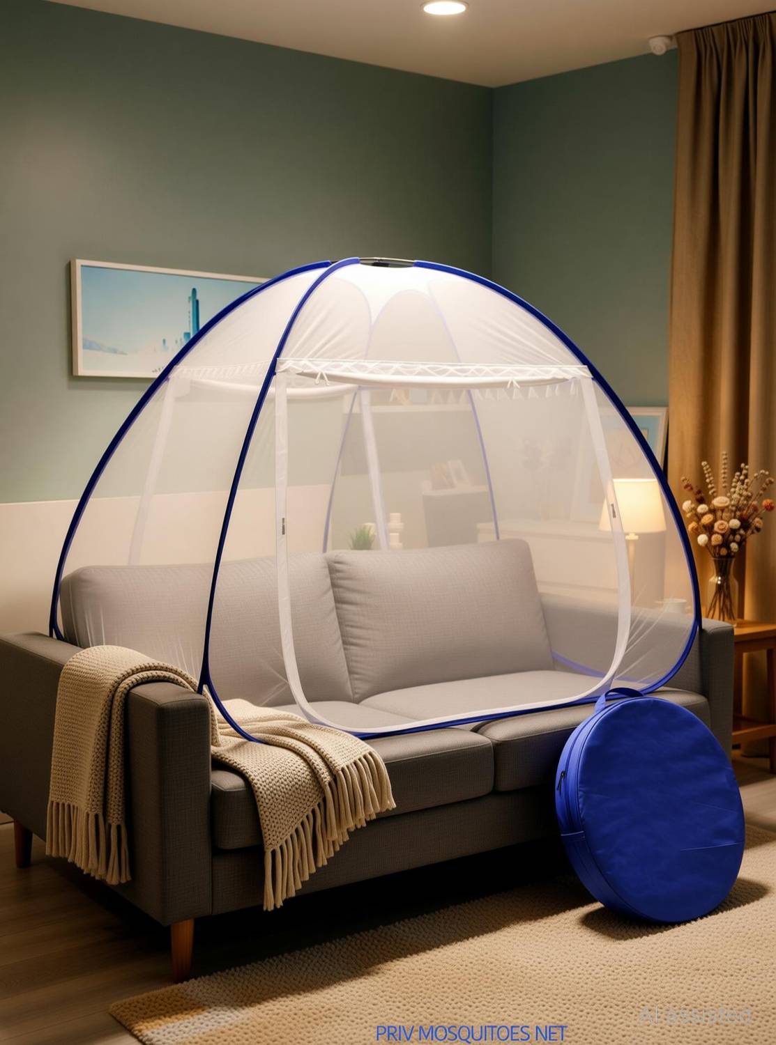 Adbra TENT MSQ NET 0987 HDPE - High Density Poly Ethylene Washable Adults Mosquito Net