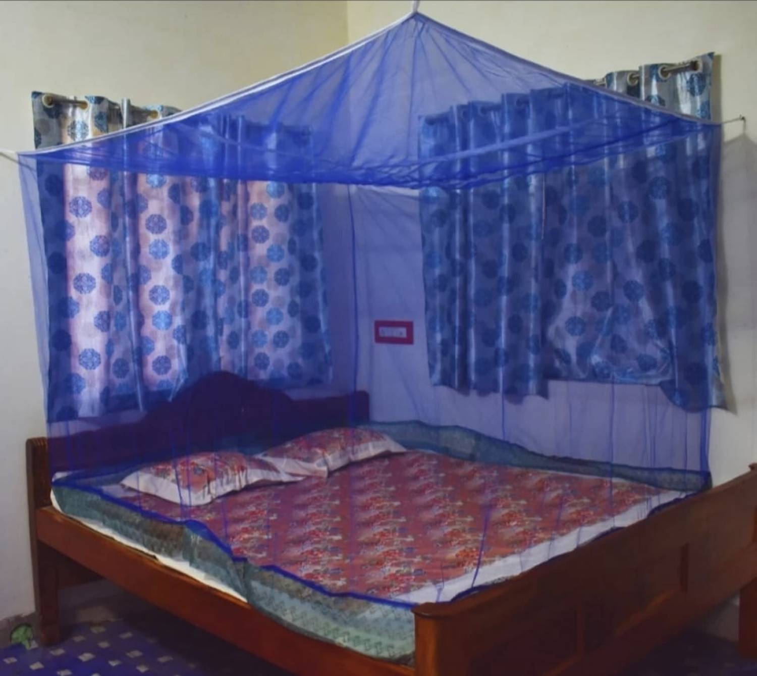 Adbra Mosquito net for double bed Polyester Washable Adults Mosquito Net