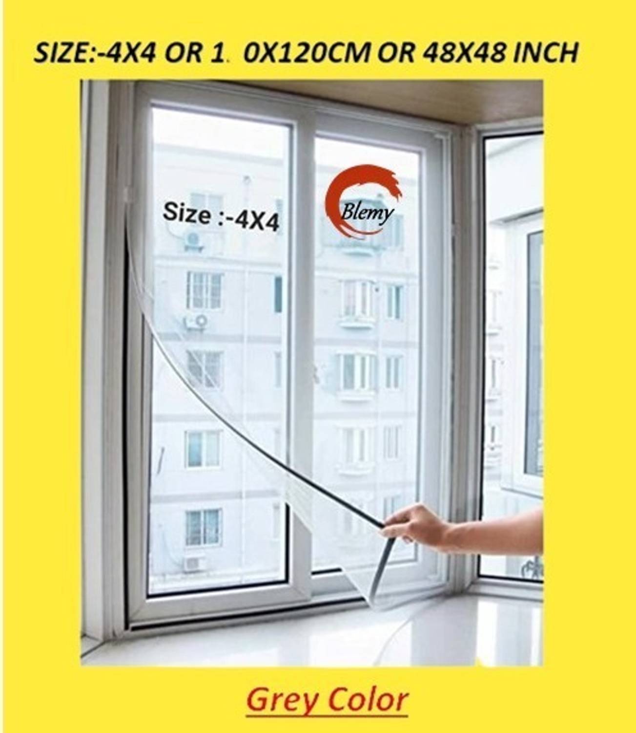 BLEMY WINDOW NET 4X4 GREY HDPE - High Density Poly Ethylene Washable Adults Mosquito Net