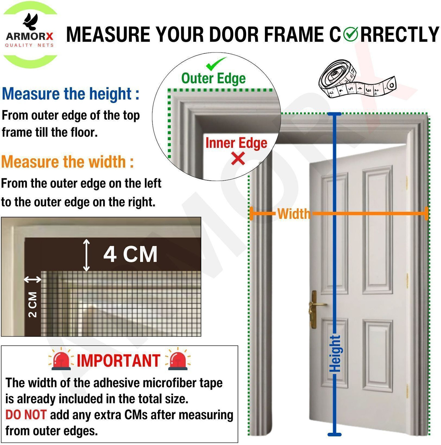 Image of ARMORX Magnetic Door Polyester Washable Adults Mosquito Net