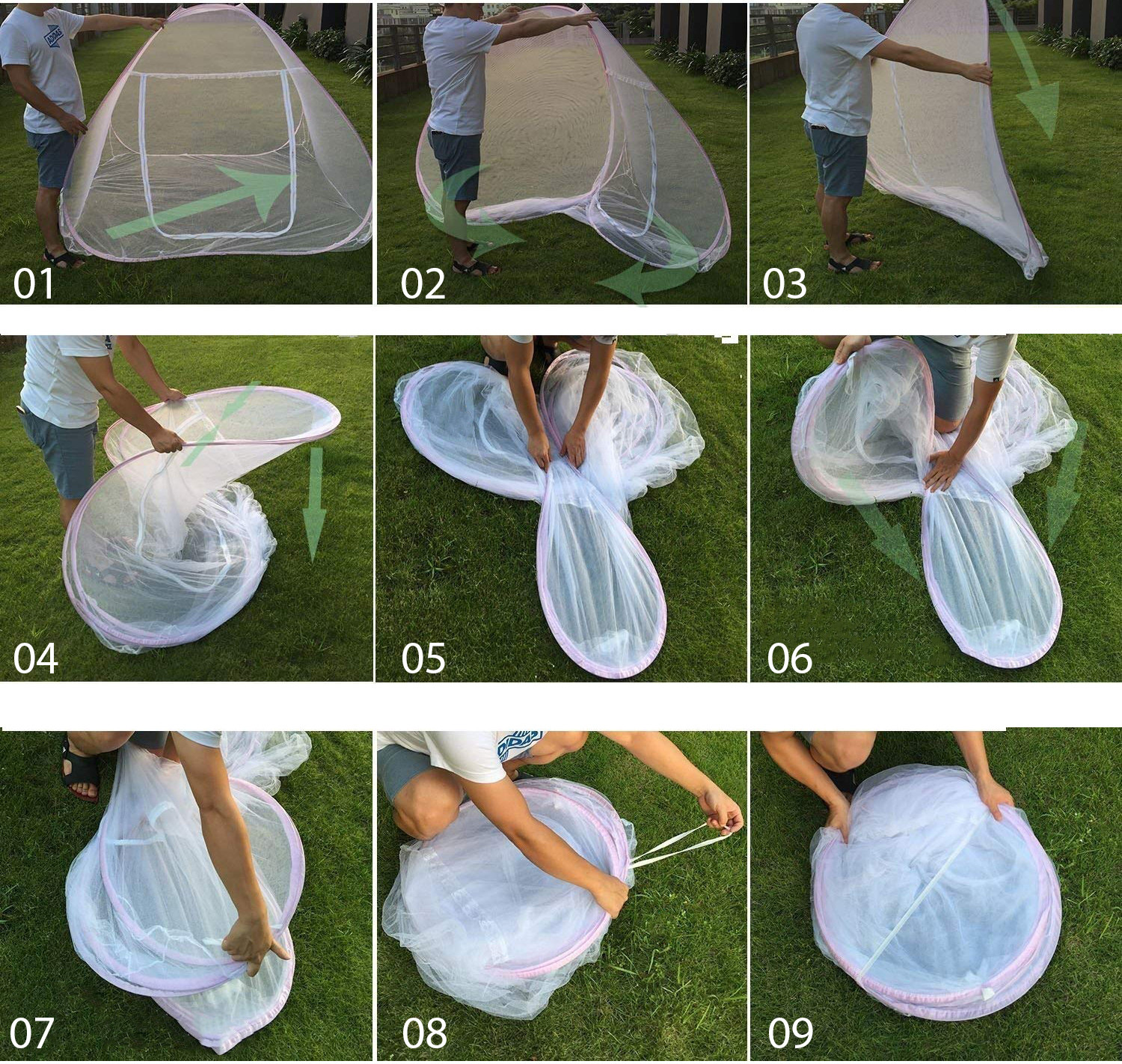 Image of didhiti mosquito net for king size bed 6x6 6.5x6.5 7x7 ft Polyester Washable Adults Mosquito Net