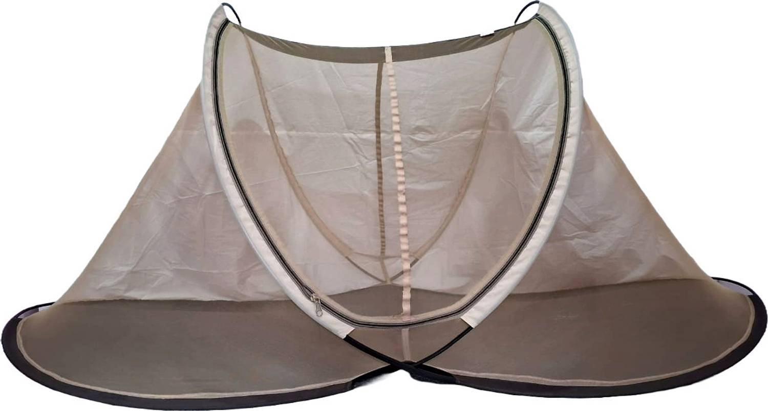 ALSHAHABUDDIN Mosquito Net For Single Bed (6.5 Ft) Camping & Outdoor Foldable with Base Cloth Polyester Adults Mosquito Net
