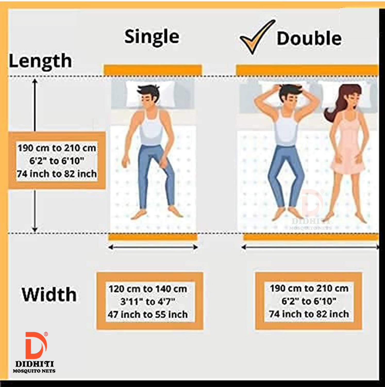 Image of didhiti mosquito net for king size bed 6x6 6.5x6.5 7x7 ft Polyester Washable Adults Mosquito Net