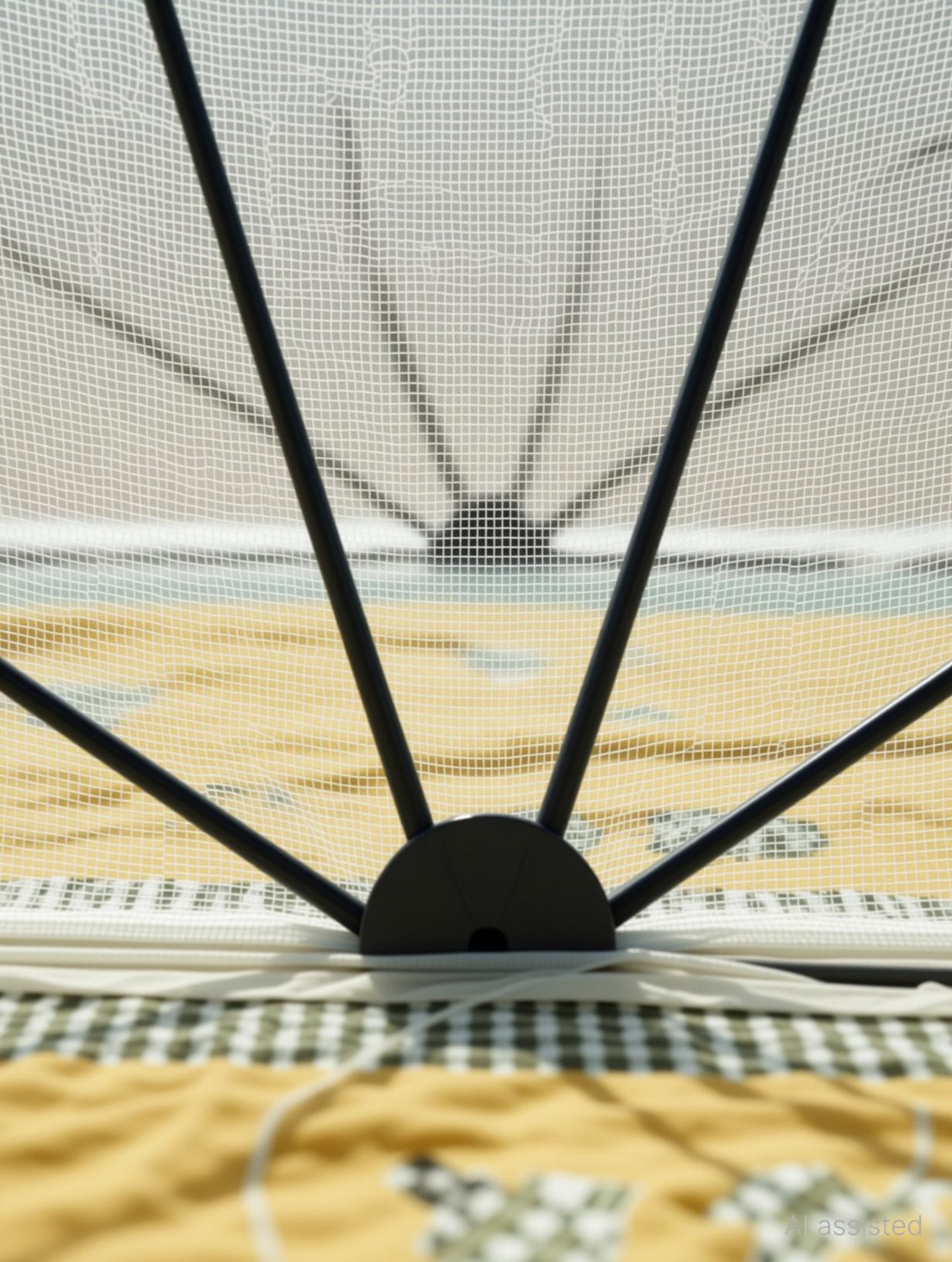 Image of Comfortnet 60inchX78inch Cream Polyester Washable Adults Mosquito Net