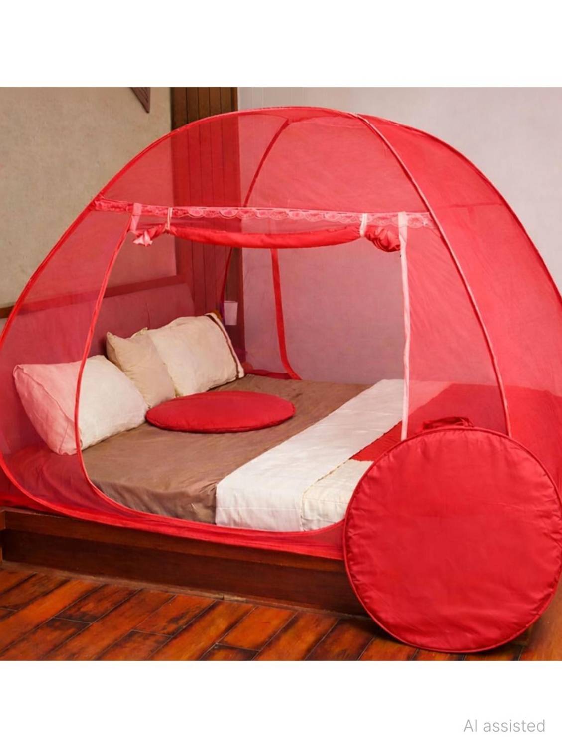 Amprar Polyester Adults Net Double bed Polyester Washable Adults Mosquito Net