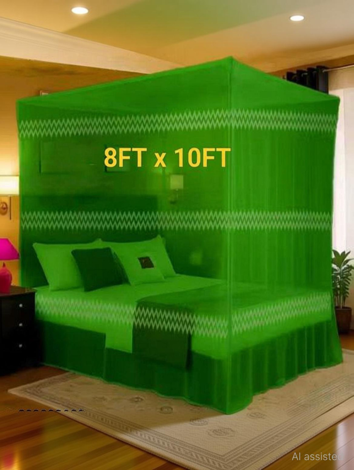 Image of Robi 907 SOBUJ Cotton Washable Adults Mosquito Net