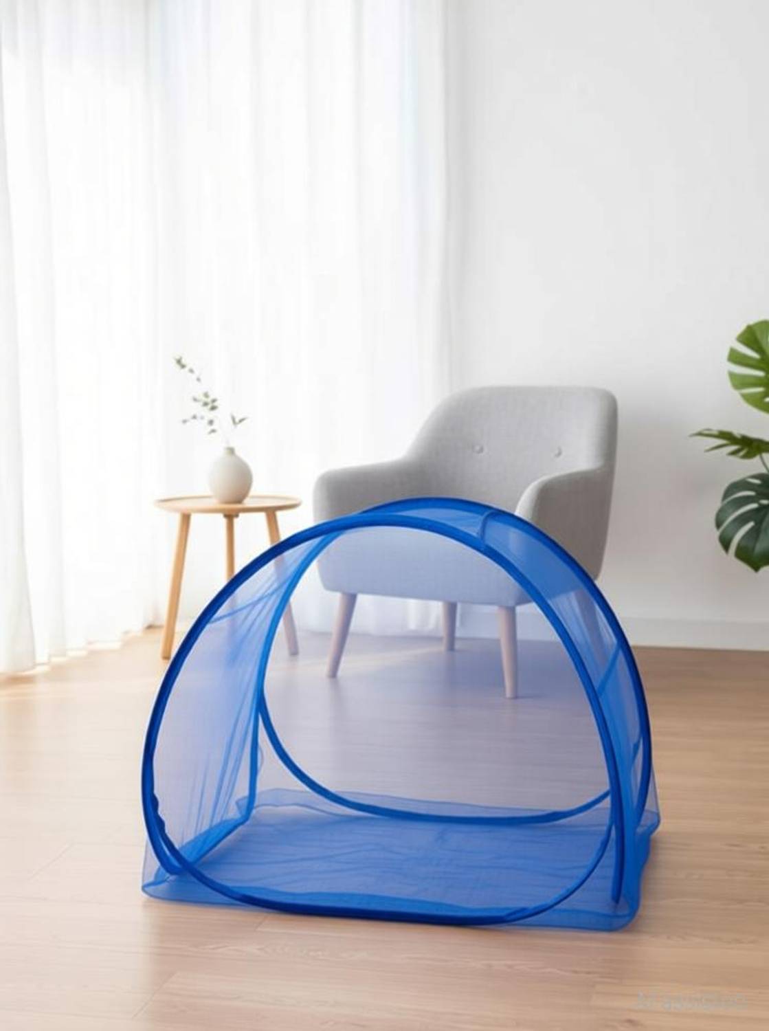 Adbra Mosquito net baby folding esay color blue size. 0 to24 month Cotton Washable Adults Mosquito Net