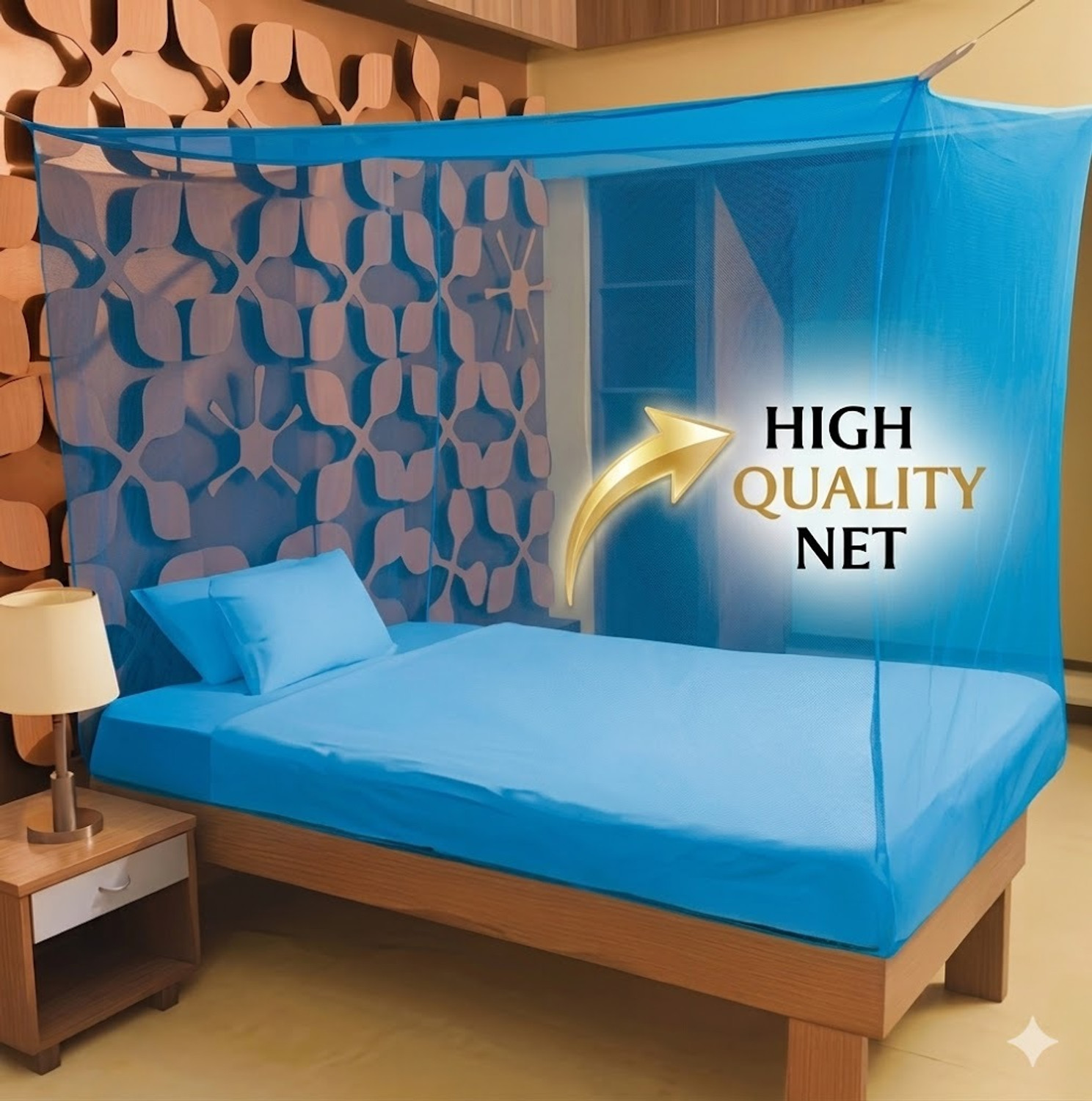 Image of shakshi 7x4 FEET SINGLE BED Polyester Washable Adults Mosquito Net