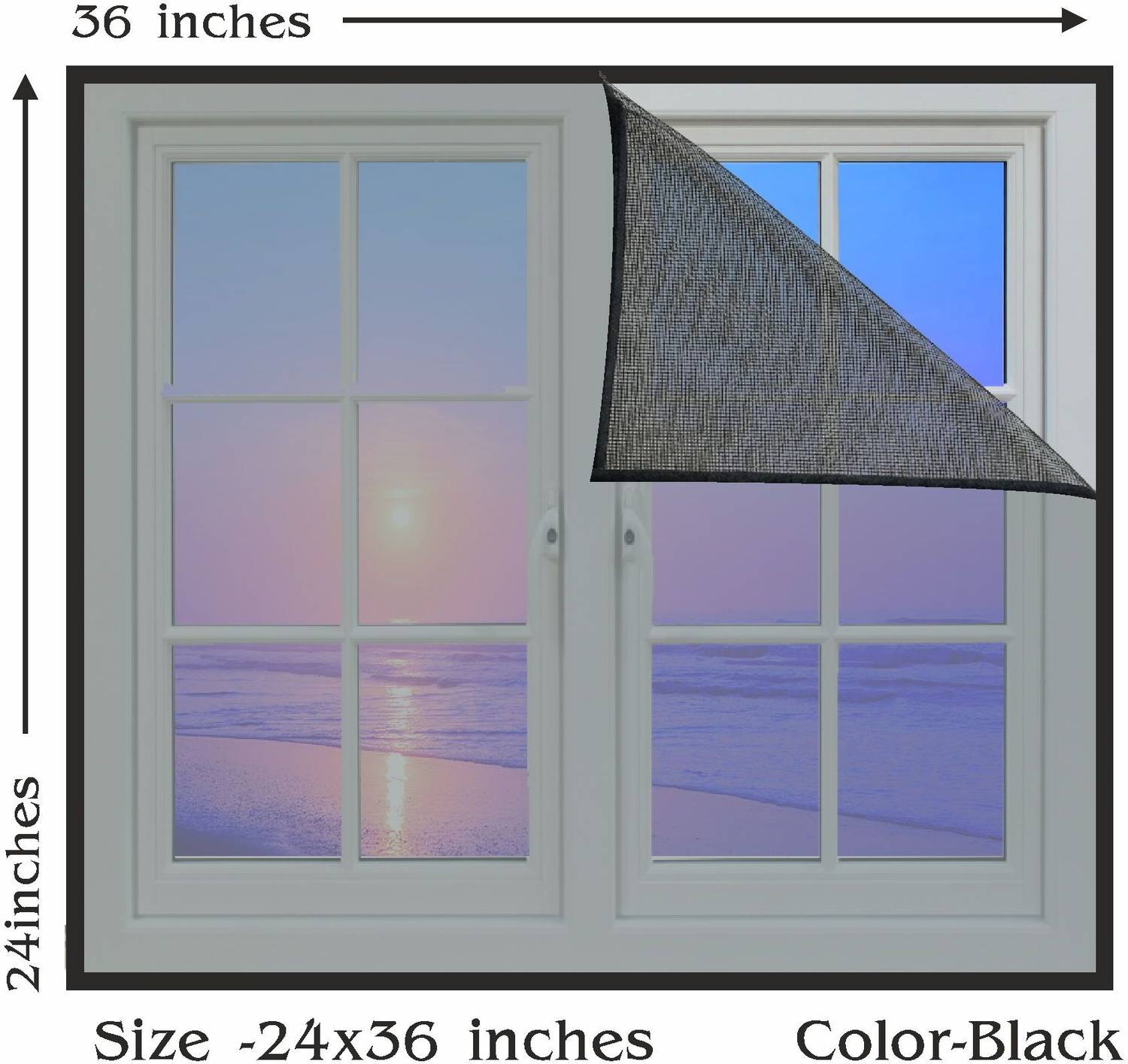 Auranest Window Mosquito Net Pre Stiched with Adhesive Hook & Loop Tape Fibre Washable Adults Mosquito Net