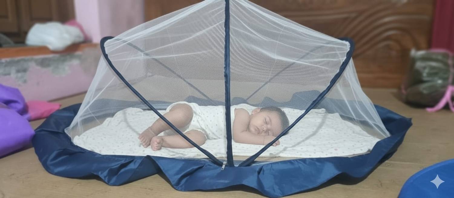 ASTEXTILE Mosquito net baby mosari HDPE - High Density Poly Ethylene Washable Kids Mosquito Net