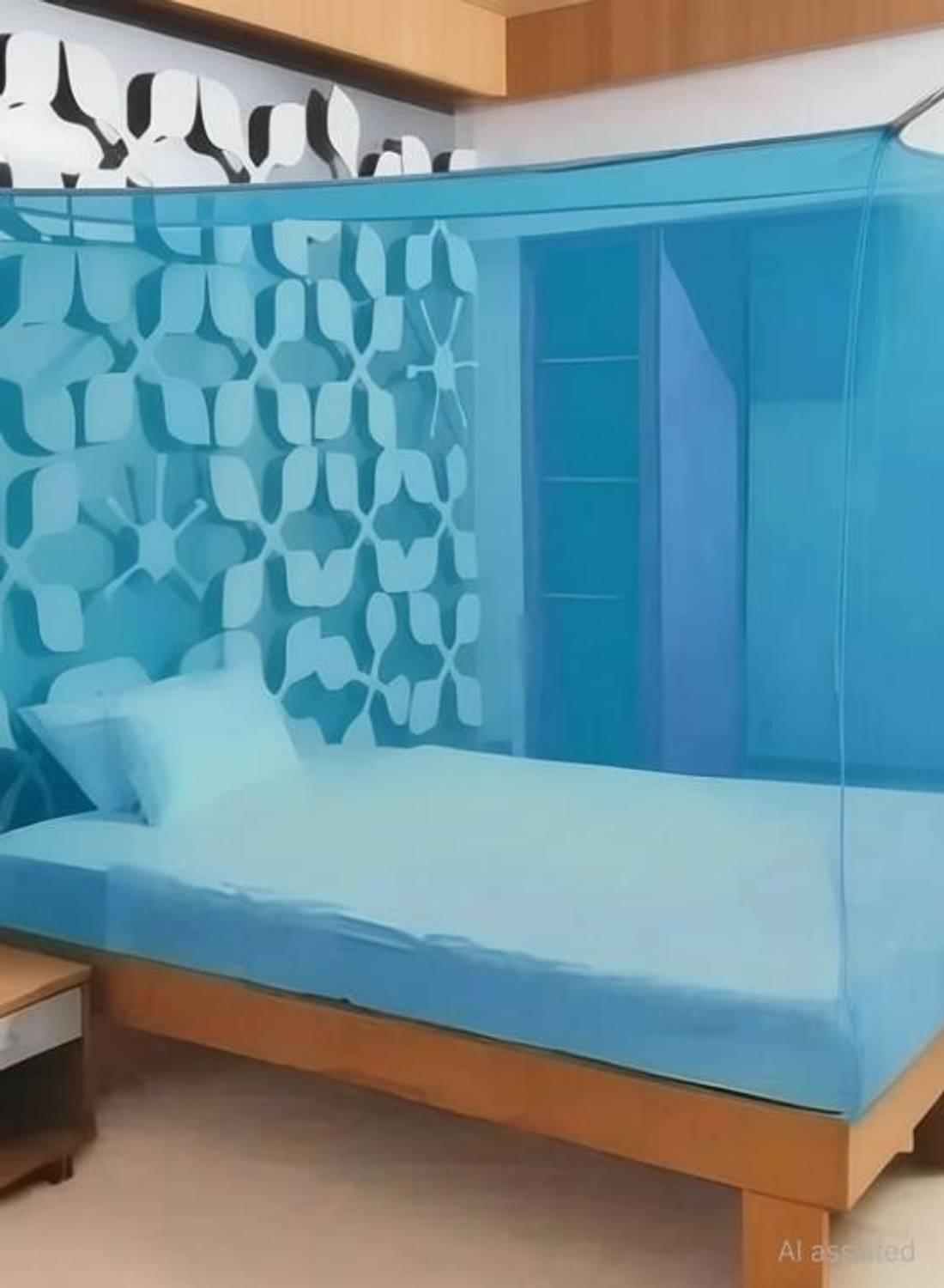 Pappu Single Bed Blue Mosquito Net - Image 2