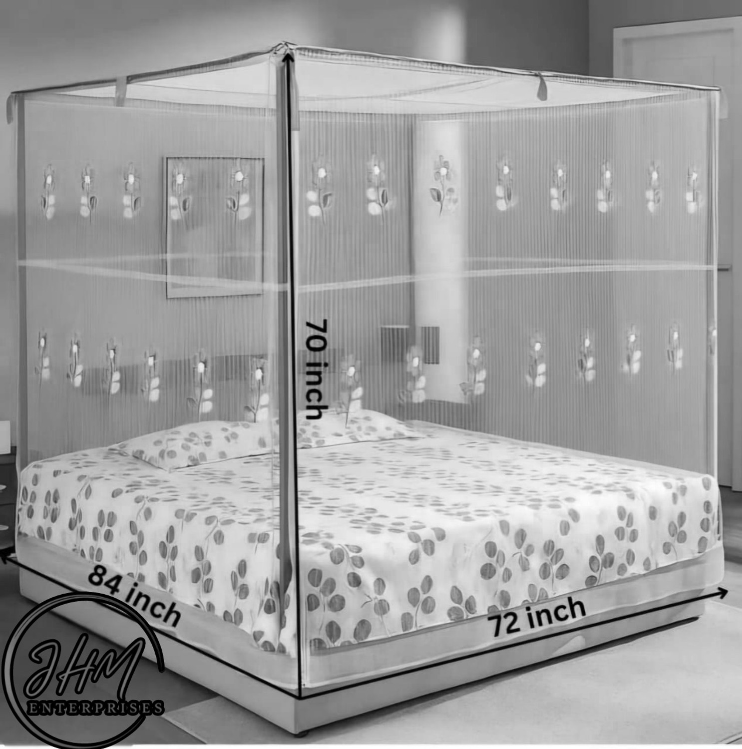 Image of Privine double bed PINK 6*7ft bed box Polyester Washable Adults Mosquito Net