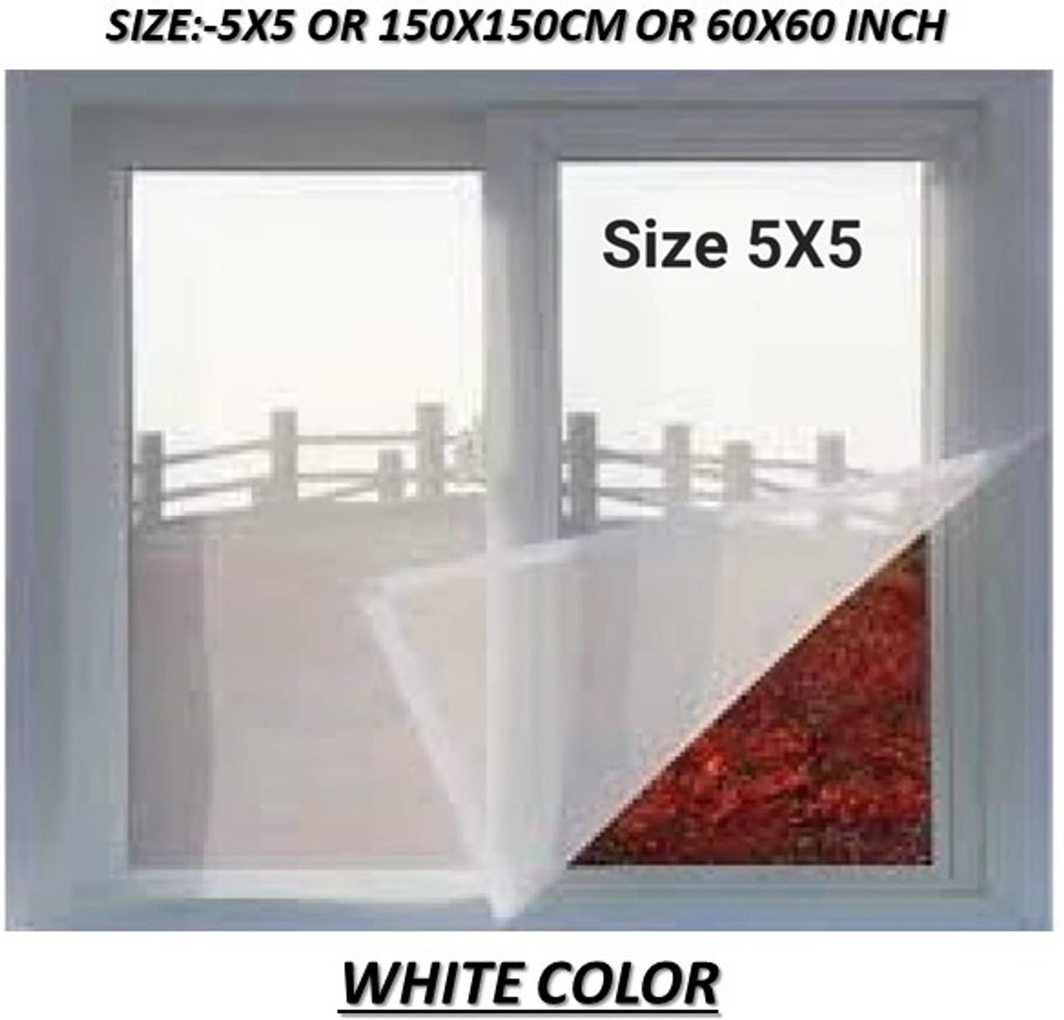 BLEMY WINDOW NET 5X5 BLACK HDPE - High Density Poly Ethylene Washable Adults Mosquito Net