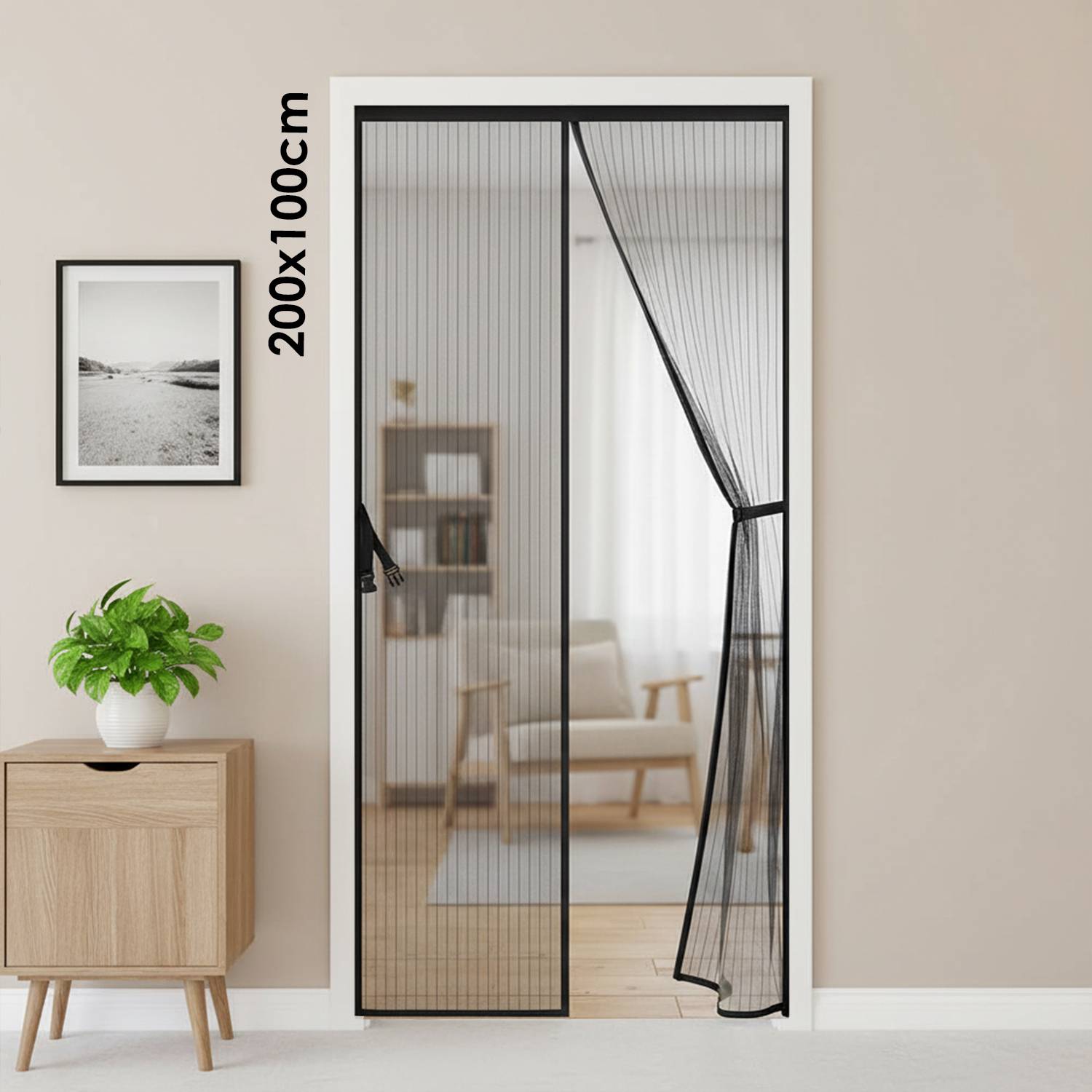 KARP Mosquito Door net for Main Doors, Bedroom, Kitchen & Balcony (100*200cm) Polyester Washable Adults Mosquito Net