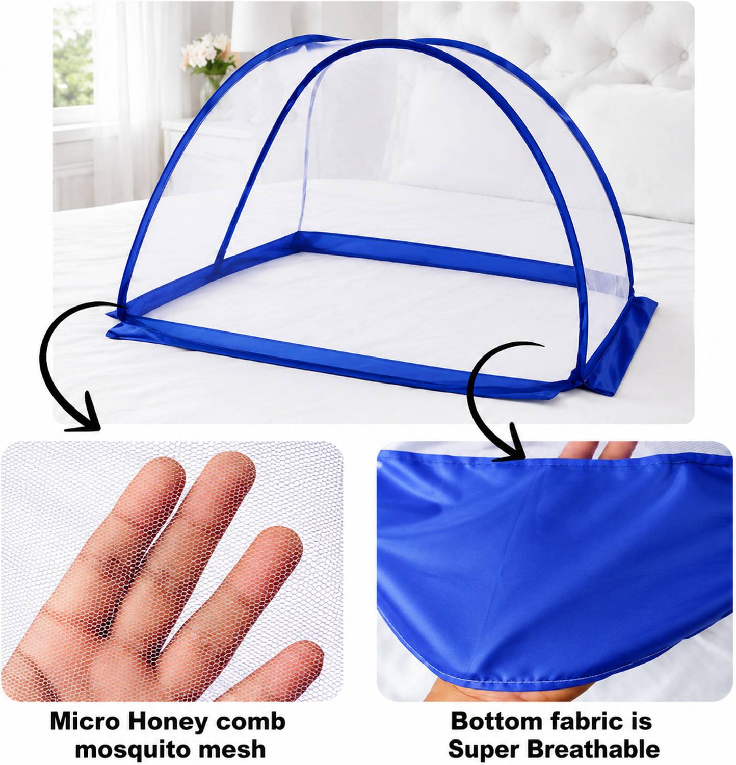 Barakah Foldable Baby Mosquito Net 3ftx3ftx2.5ft - Image 4
