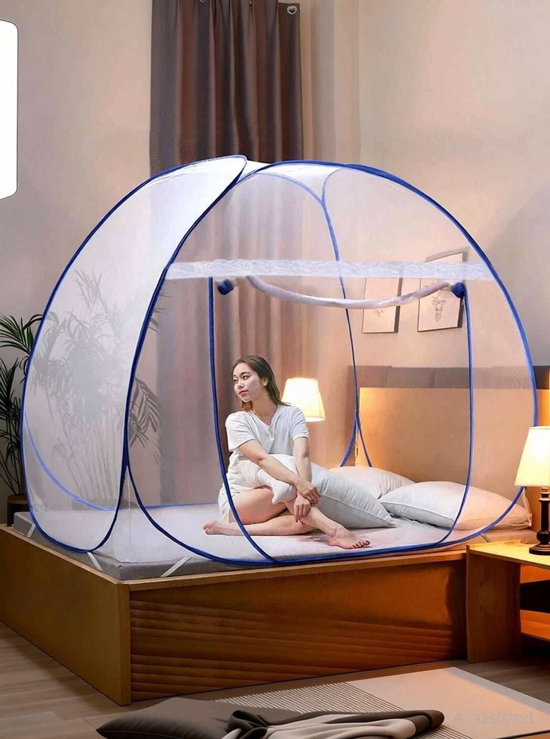 Amprar Creation group Polyester Adults Washable Mosquito Polyester Adults Mosquito Net