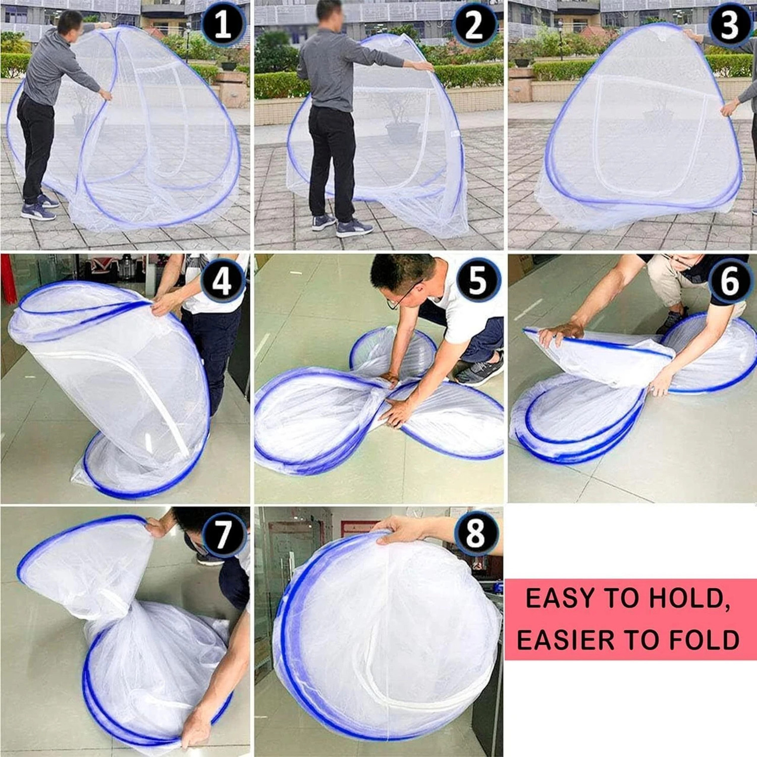 Image of NIVASH ENTERPRISE Foldable Machhardani Double Bed Polyester Adults Mosquito Net