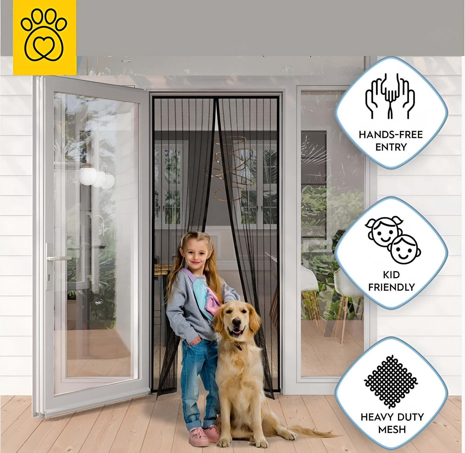 Image of Twolight TWOLIGHTFASHION Magnetic Mosquito Door Curtain | Fly Proof Mesh Net | 100x210 cm Polyester Washable Adults Mosquito Net