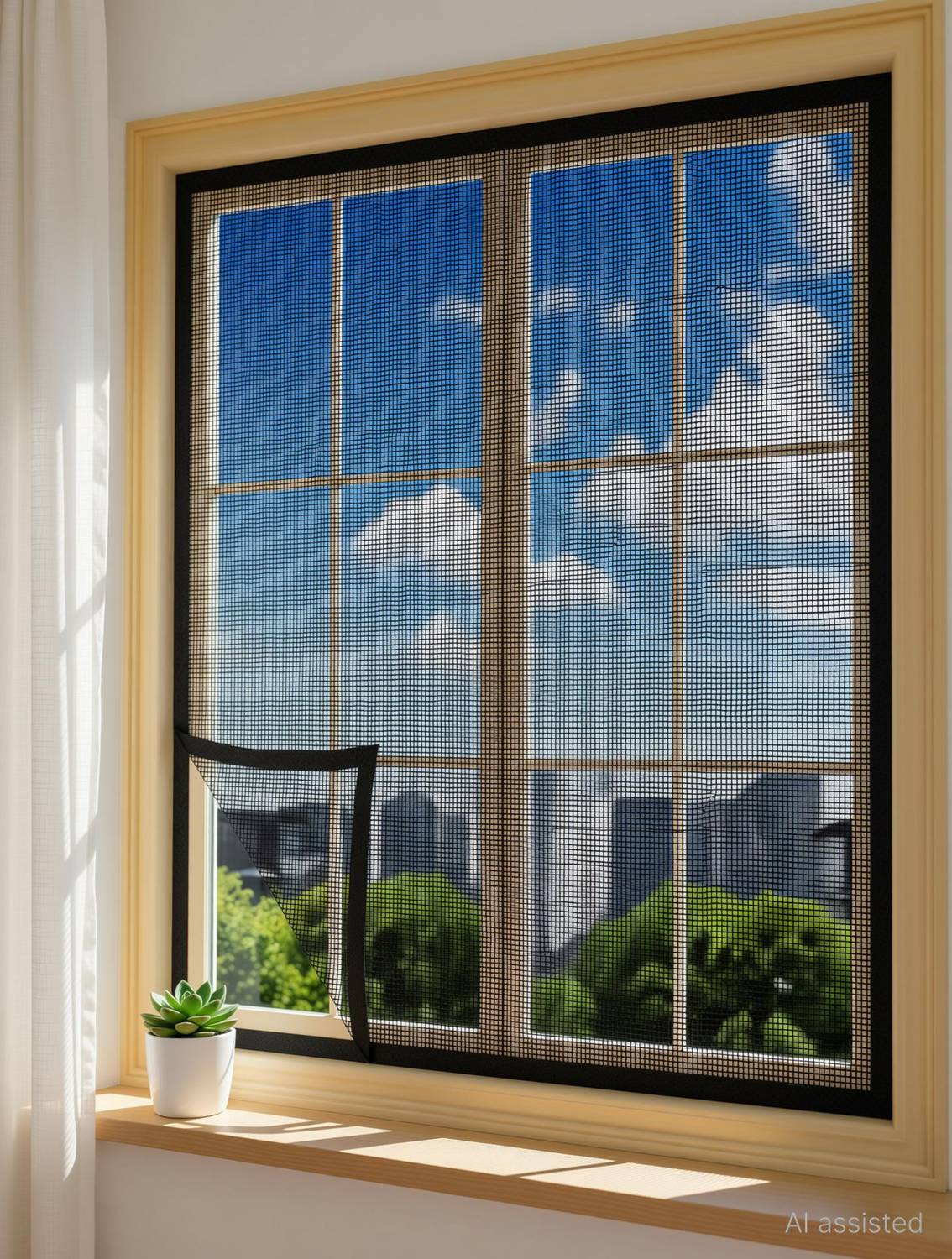 Atlara 120 GSM(Size-4x3.5 Feet 48x42 Inch) Fiberglass windows /door Mosquito net-Black Fibre Washable Adults Mosquito Net