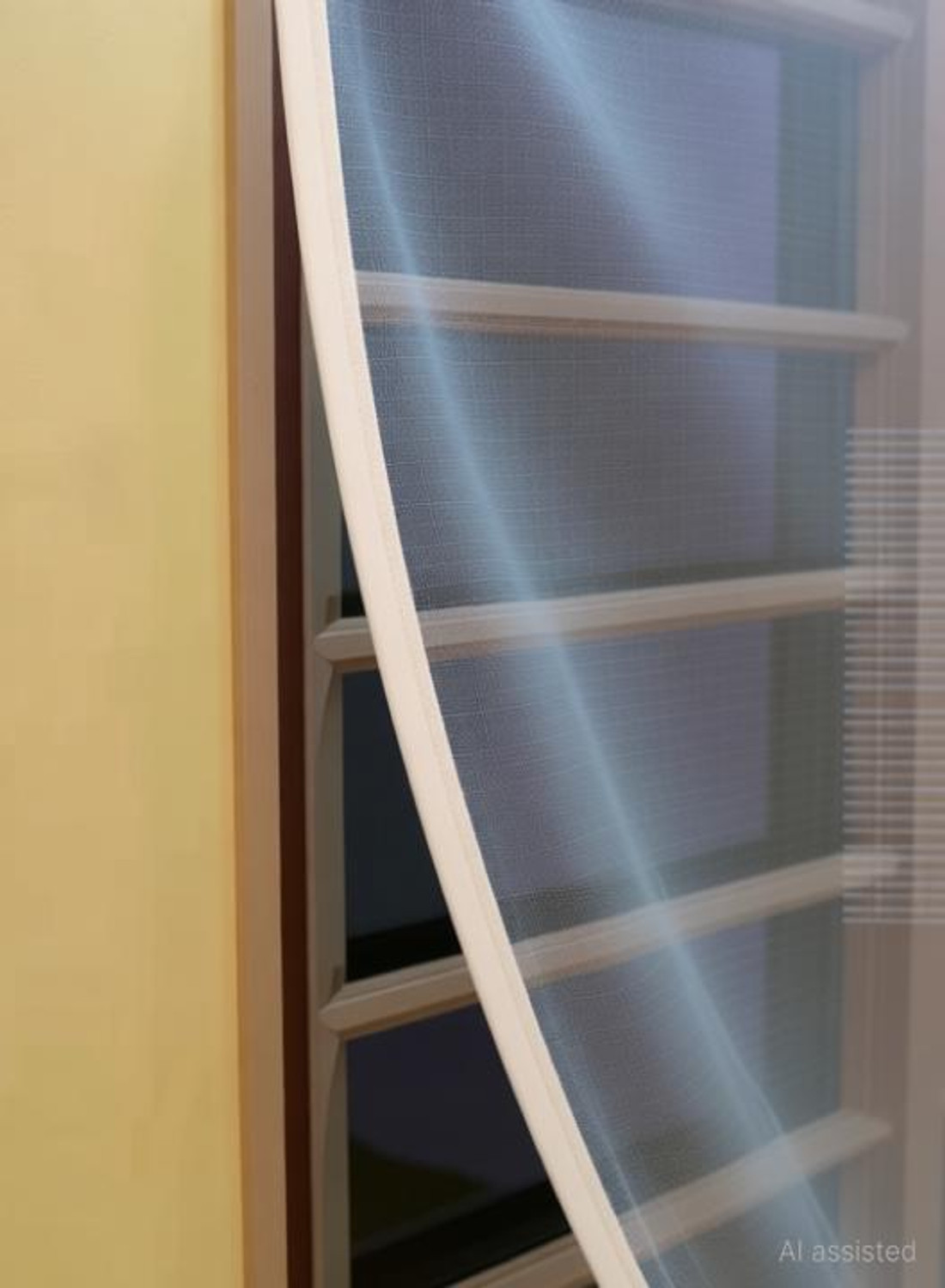 Image of BLEMY 4x5 white net with velcro tape Polyester Washable Adults Mosquito Net