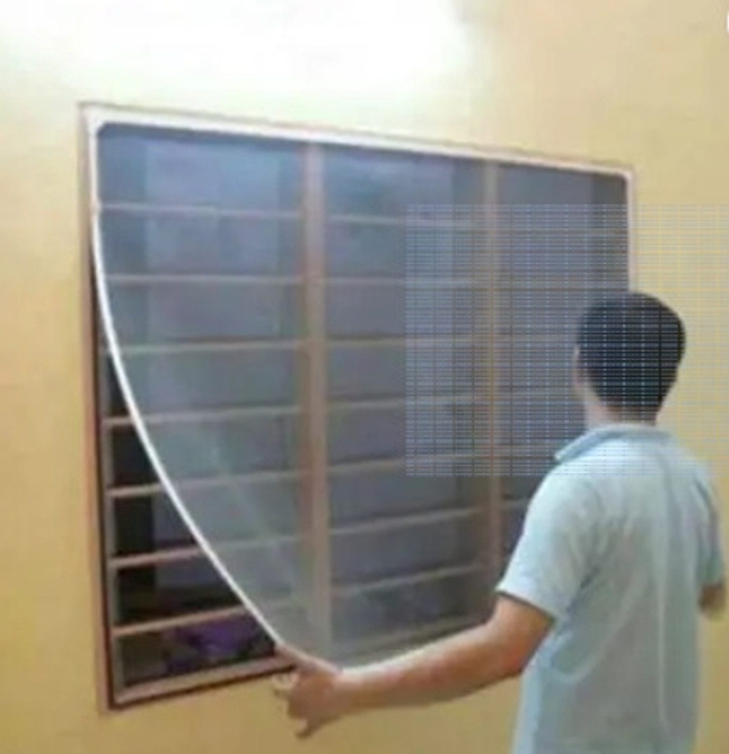 Image of BLEMY 4x5 white net with velcro tape Polyester Washable Adults Mosquito Net