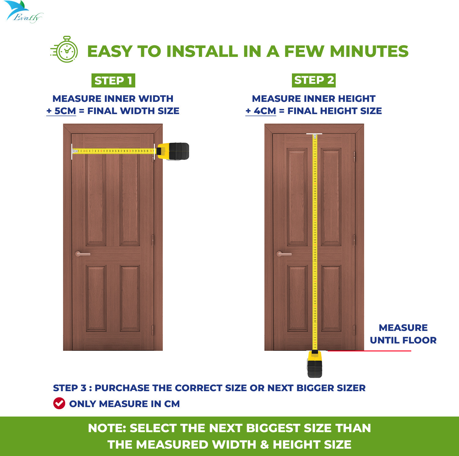 Image of Evafly Mosquito Net For Door With Magnet Self-Closing with self Adhesive Hook Door Polyester Washable Adults Mosquito Net