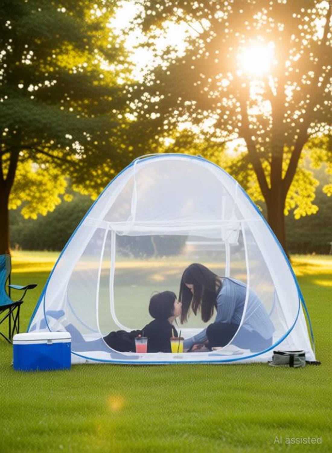 AL-UQBA Foldable Polyester Soft Net For Single Bed Polyester Washable Adults Mosquito Net