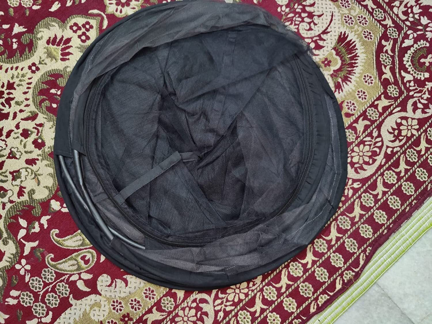 Image of ZOTOFLY Folding Single Bed Mosquito Net Of One Side Gate Polyester Washable Adults Mosquito Net