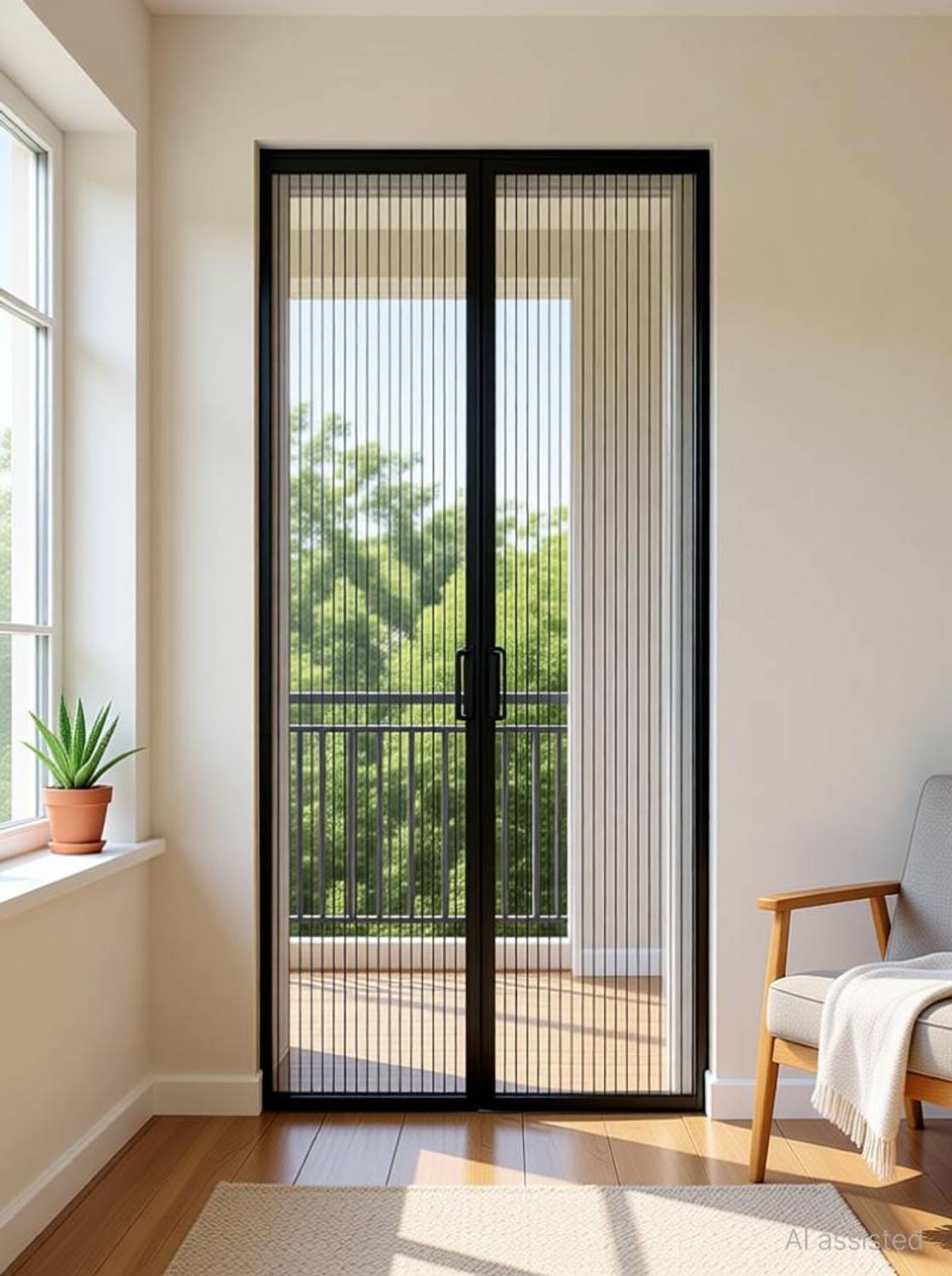 Twolight Magnetic Mesh Screen Door – Auto-Close Insect Mesh Curtain for Doors & Balconies Polyester Washable Adults Mosquito Net
