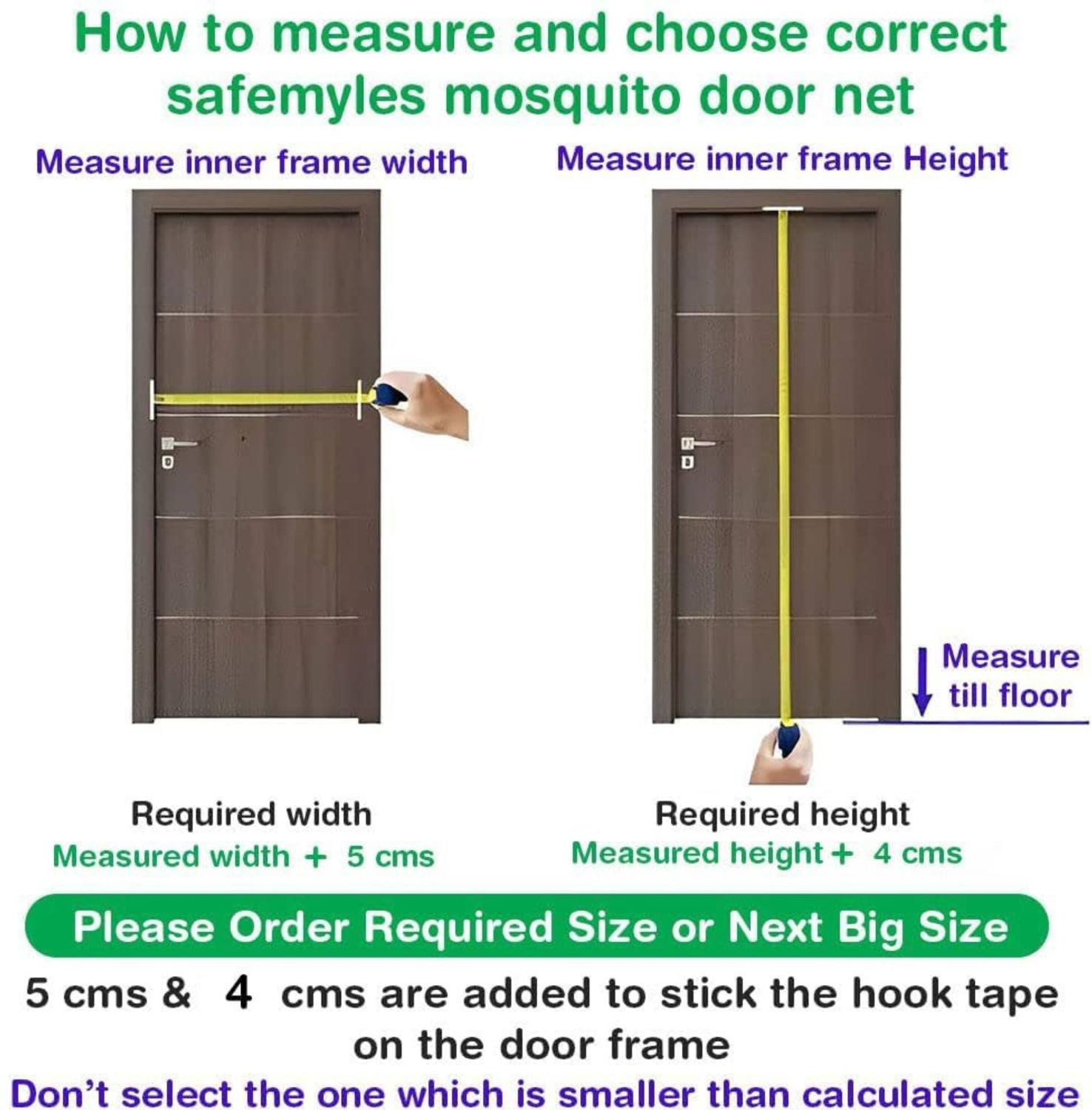 Image of SafeMyles Magnetic Door Mosquito Net - Easy Fit, Breathable & Mosquito Protection Polyester Washable Adults Mosquito Net