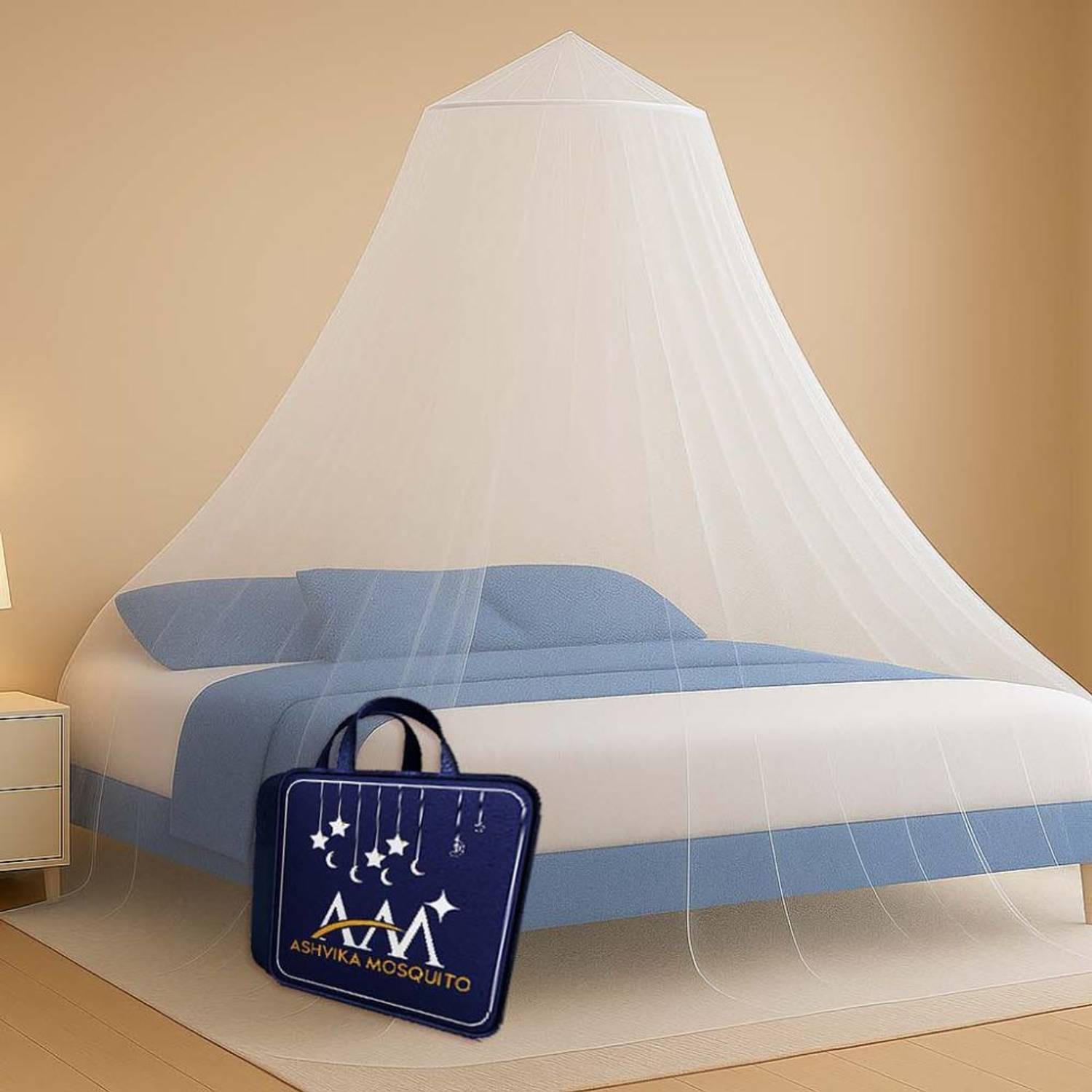 Ashvika mosquitoNet Double Bed and king size bed Polyester Washable Adults Mosquito Net