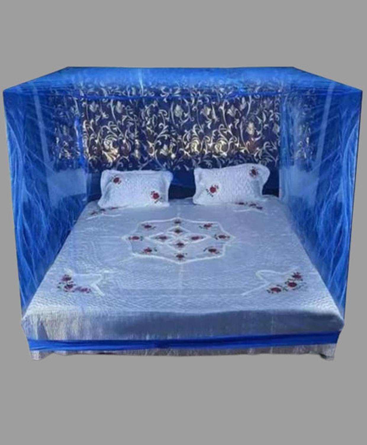 FABRICNET Stylish Line Design - MN266 Polyester Washable Adults Mosquito Net