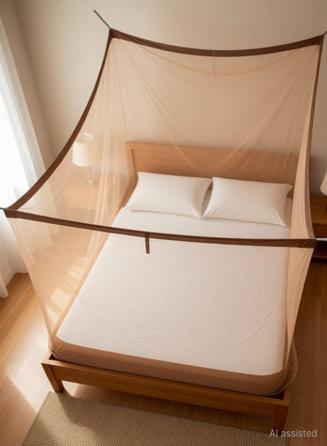 Image of GRINAF Single 4x6 feet Polyester Washable Adults Mosquito Net
