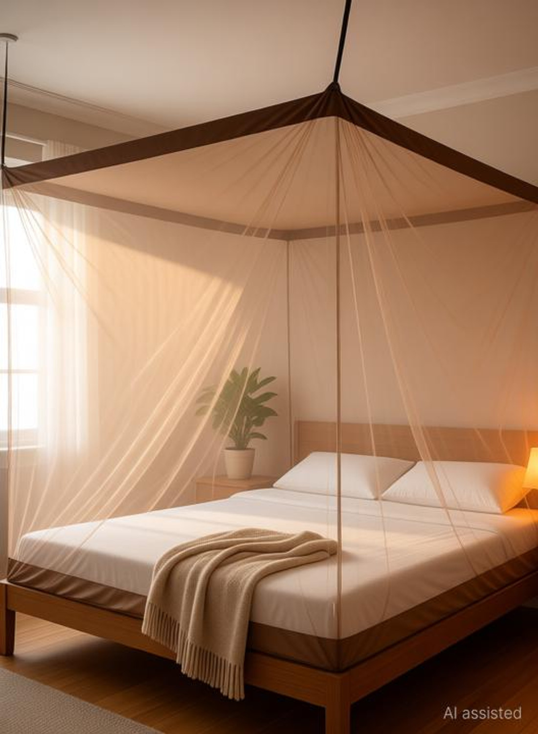 Image of GRINAF Single 4x6 feet Polyester Washable Adults Mosquito Net