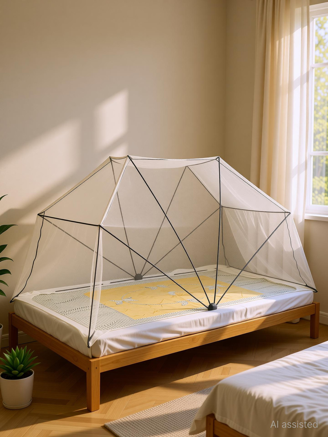 Image of comfort mosquito net SINGLE BED Polyester Washable Adults Mosquito Net