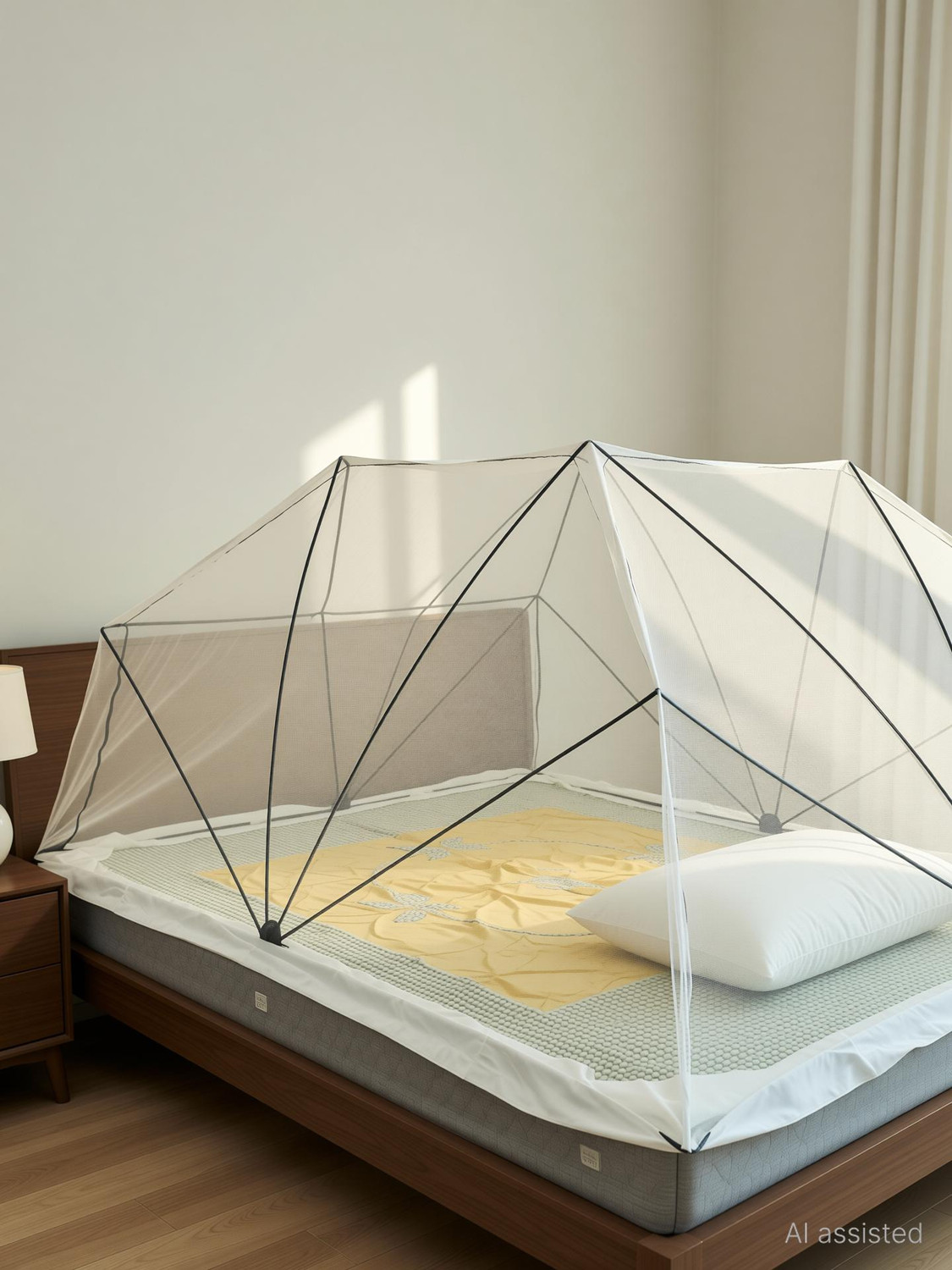 Image of comfort mosquito net SINGLE BED Polyester Washable Adults Mosquito Net