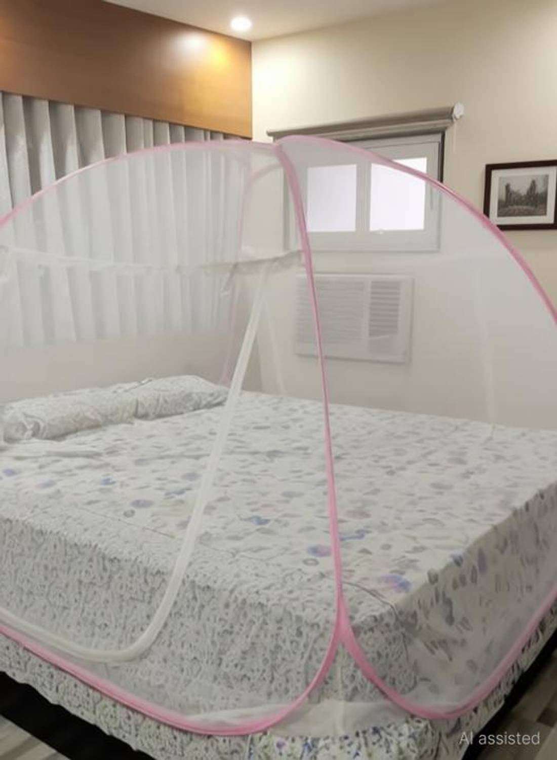 Adbra DOUBLE BED MOSQUITO NET TENT FOR ADULTS (Pink).. HDPE - High Density Poly Ethylene Washable Adults Mosquito Net